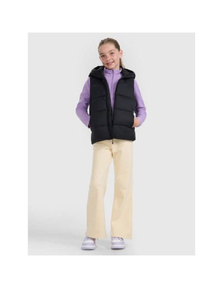 Children's down vest with synthetic filling 4F 4FJRAW25TVJAU33120S