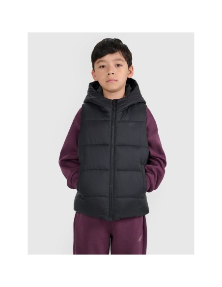 Children's down vest with synthetic filling 4F 4FJRAW25TVJAU33120S