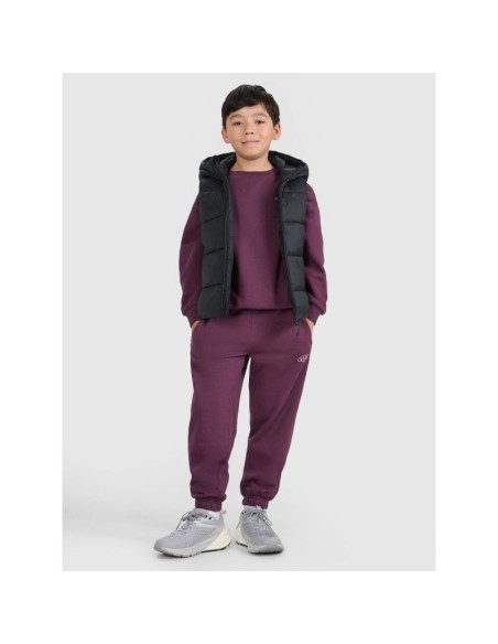 Children's down vest with synthetic filling 4F 4FJRAW25TVJAU33120S