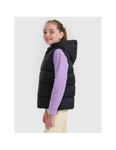 Children's down vest with synthetic filling 4F 4FJRAW25TVJAU33120S