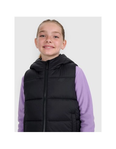 Children's down vest with synthetic filling 4F 4FJRAW25TVJAU33120S