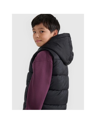 Children's down vest with synthetic filling 4F 4FJRAW25TVJAU33120S
