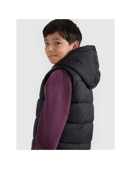Children's down vest with synthetic filling 4F 4FJRAW25TVJAU33120S