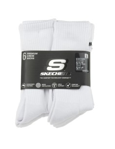 Skechers 6pk Core Crew LG Socks S118220WHT
