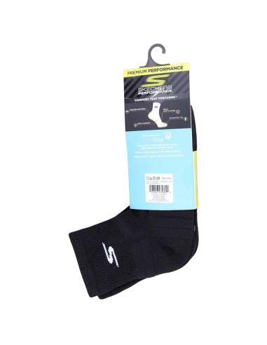 Skechers 3pk Mens Qtr Prem Basic Socks S119050HBLK