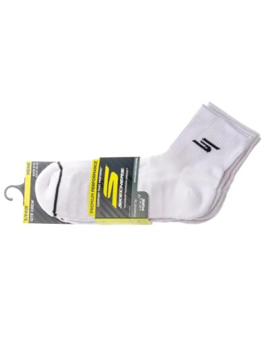 Skechers 3pk Mens Qtr Prem Basic Socks S119050HWHT