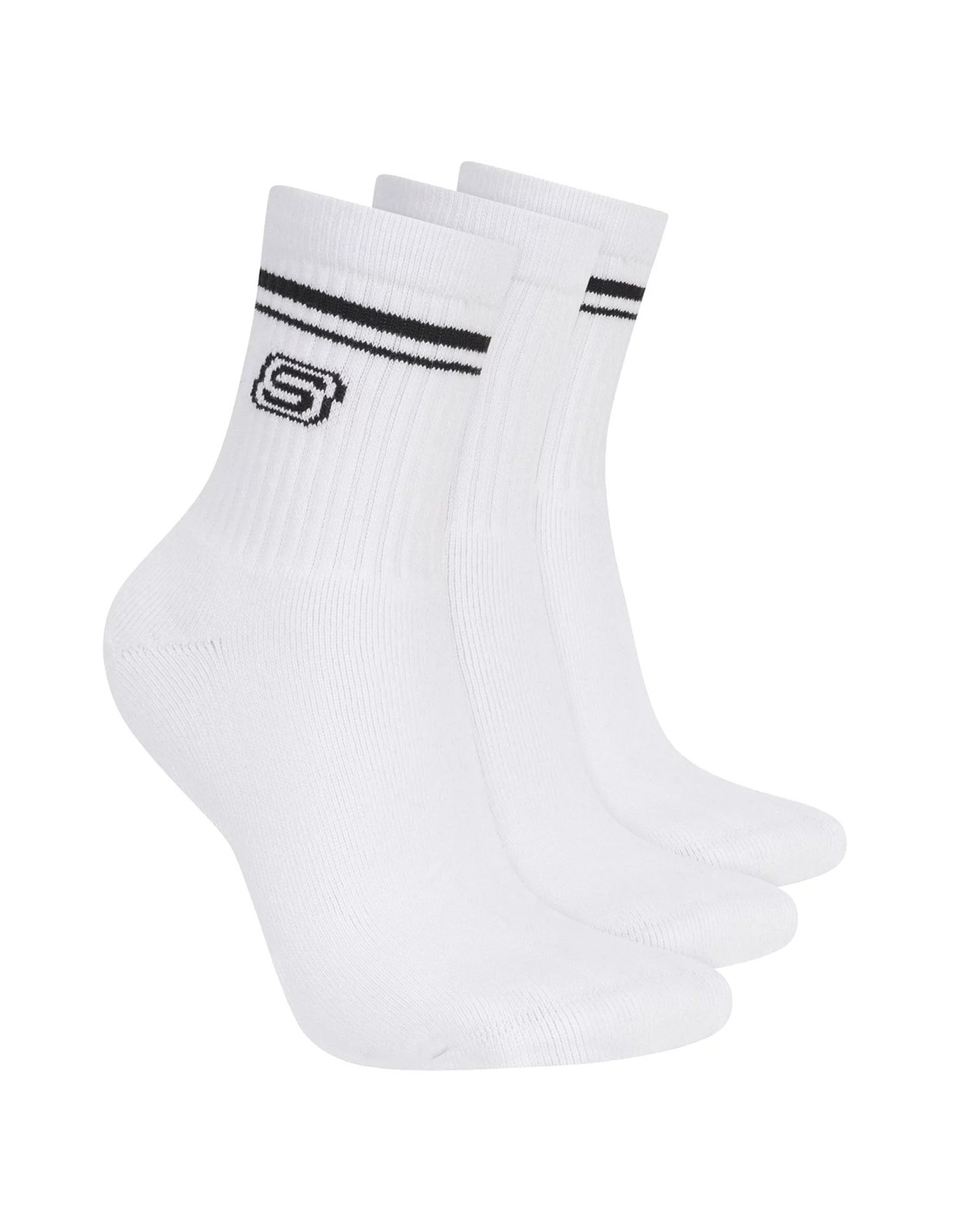 Skechers 3pk Wpk Wmn Ls Low Crew S601827WHT