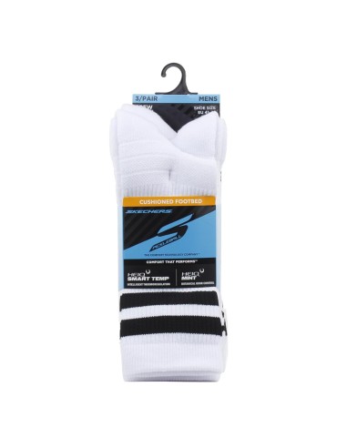 Skechers 3pk Mens PF PBall Crew Socks S01373HPWBK