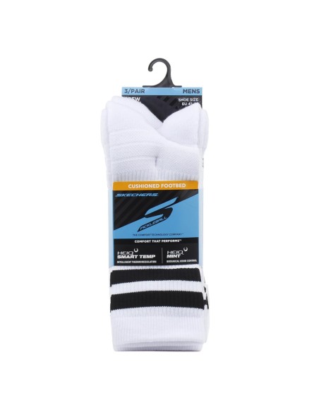Skechers 3pk Mens PF PBall Crew Socks S01373HPWBK