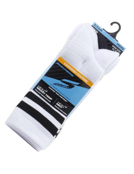 Skechers 3pk Mens PF PBall Crew Socks S01373HPWBK