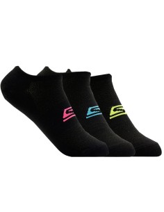 Skechers 3pk Womens Microfiber Non Terry No Show S101720BLK