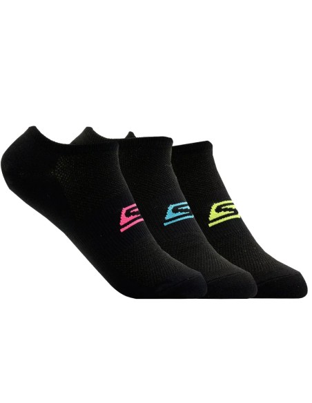 Skechers 3pk Womens Microfiber Non Terry No Show S101720BLK