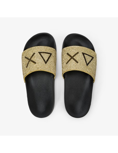 SUN68 Slippers Strass Logo X362111143