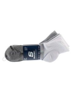 Skechers 3pk Mens Qtr Colorbloc Socks S118998GRY
