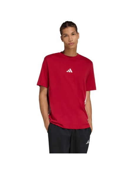 adidas Essentials 3Stripes Men's TShirt Red KD4865