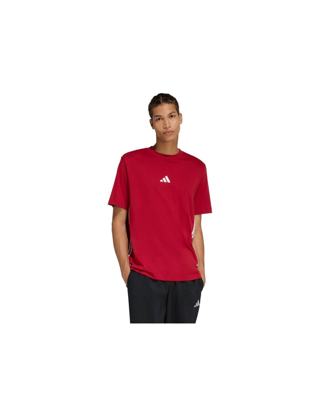 adidas Essentials 3Stripes Men's TShirt Red KD4865