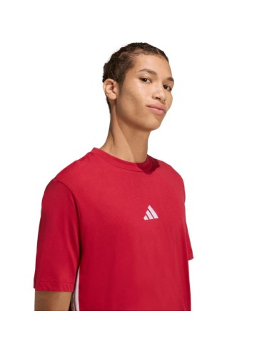 adidas Essentials 3Stripes Men's TShirt Red KD4865