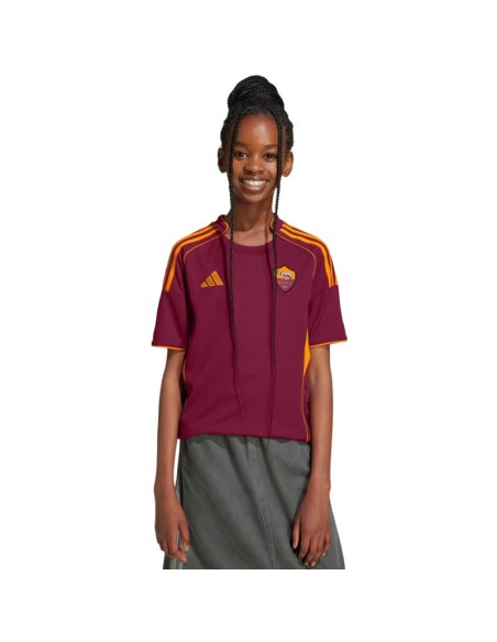 adidas AS Roma 2526 Home burgundy kids' jersey JX2613