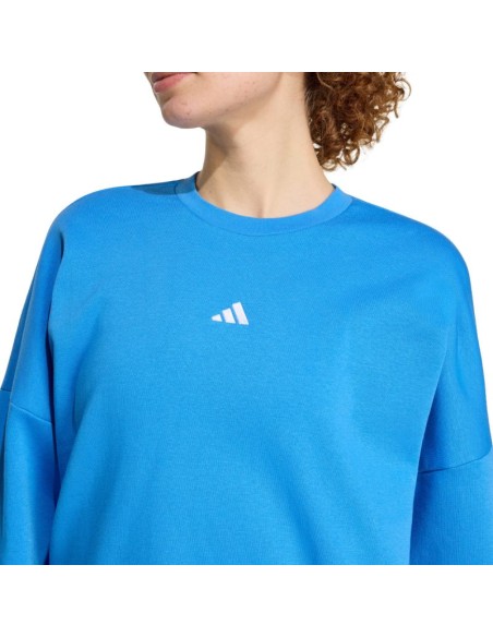 adidas Essentials Small Logo Feelcozy Women's Sweatshirt Blue KC5280