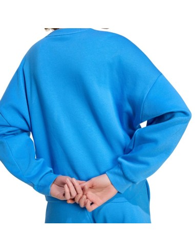adidas Essentials Small Logo Feelcozy Women's Sweatshirt Blue KC5280