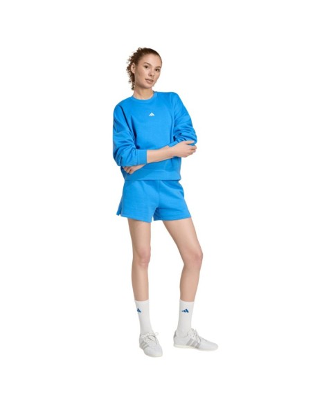 adidas Essentials Small Logo Feelcozy Women's Sweatshirt Blue KC5280