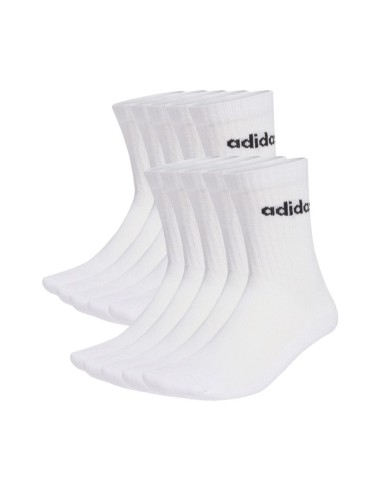 Adidas Cushioned Linear Crew Socks 10 Pairs White KF9091