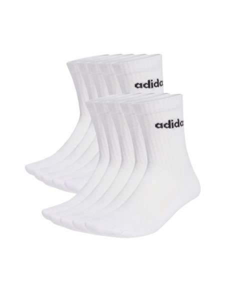 Adidas Cushioned Linear Crew Socks 10 Pairs White KF9091