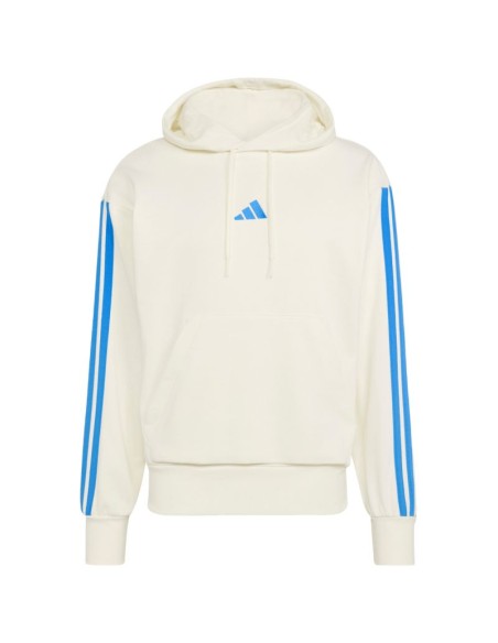 Men's adidas Essentials 3Stripes French Terry Hoodie Cream KD4901