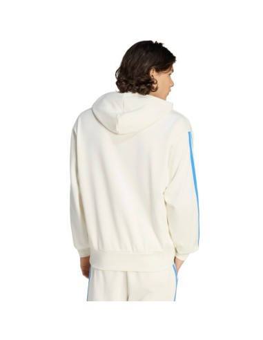 Men's adidas Essentials 3Stripes French Terry Hoodie Cream KD4901