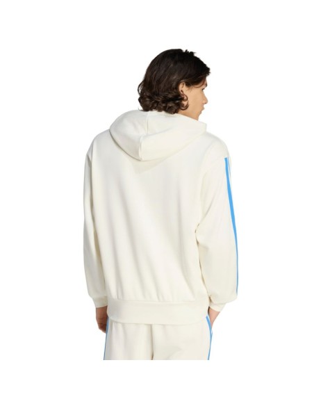Men's adidas Essentials 3Stripes French Terry Hoodie Cream KD4901