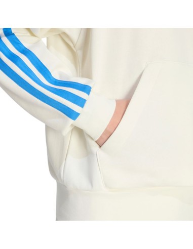 Men's adidas Essentials 3Stripes French Terry Hoodie Cream KD4901