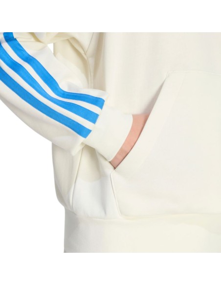 Men's adidas Essentials 3Stripes French Terry Hoodie Cream KD4901