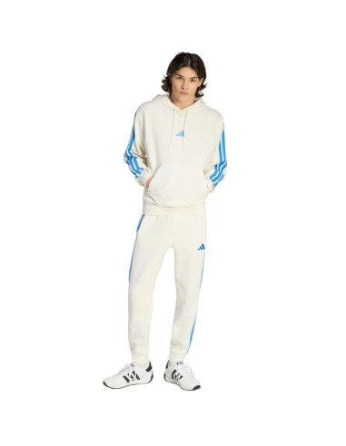 Men's adidas Essentials 3Stripes French Terry Hoodie Cream KD4901