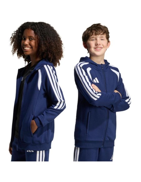 adidas Tiro 26 League Sweat Full Zip Hoodie for Kids Navy Blue KF3322