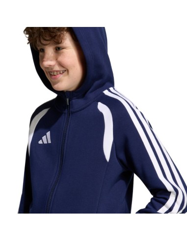 adidas Tiro 26 League Sweat Full Zip Hoodie for Kids Navy Blue KF3322