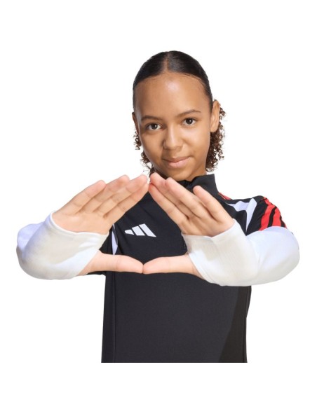 adidas Tiro 26 Competition Training Top Kids Sweatshirt Black White and Red KC3783