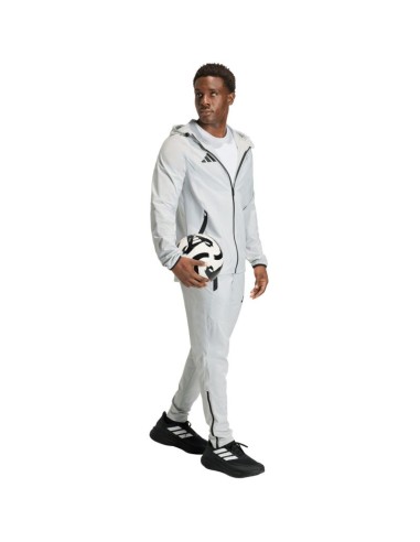 Men's adidas Tiro 26 Travel Windbreaker Jacket Light Gray KD3336