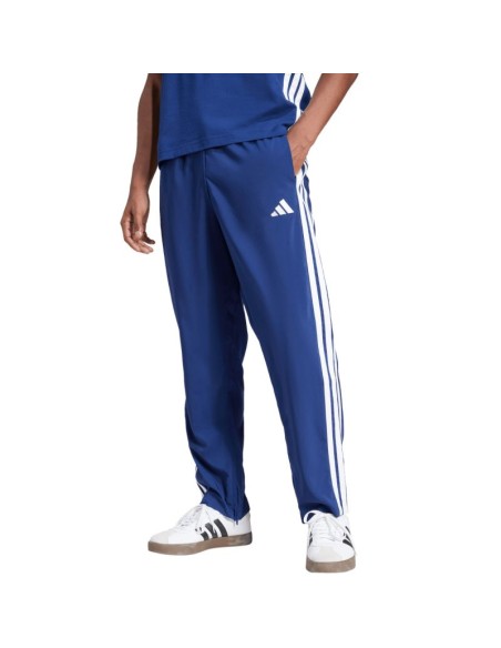Men's adidas Essentials 3Stripes Stanford Open Hem Pants Blue JE6400