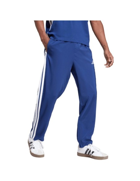 Men's adidas Essentials 3Stripes Stanford Open Hem Pants Blue JE6400