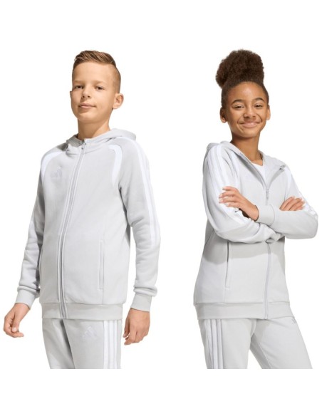 adidas Tiro 26 League Sweat Full Zip Hoodie for Kids Gray KF3323