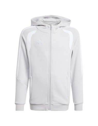 adidas Tiro 26 League Sweat Full Zip Hoodie for Kids Gray KF3323