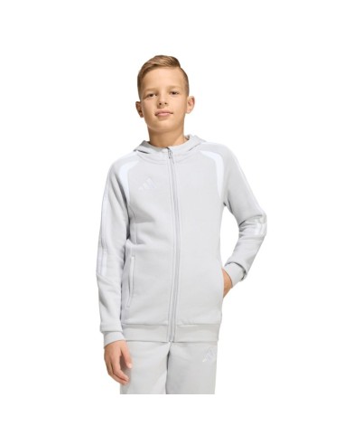 adidas Tiro 26 League Sweat Full Zip Hoodie for Kids Gray KF3323