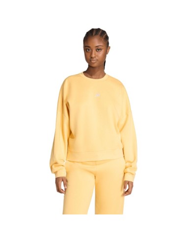 adidas Essentials Small Logo Feelcozy Women's Sweatshirt Yellow KC5278