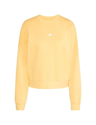 adidas Essentials Small Logo Feelcozy Women's Sweatshirt Yellow KC5278