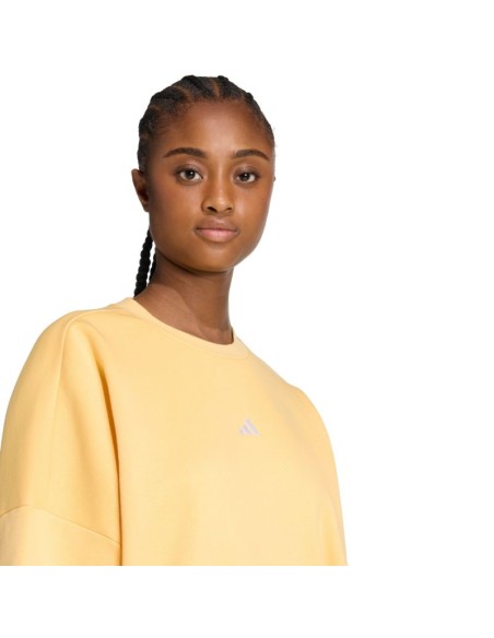 adidas Essentials Small Logo Feelcozy Women's Sweatshirt Yellow KC5278