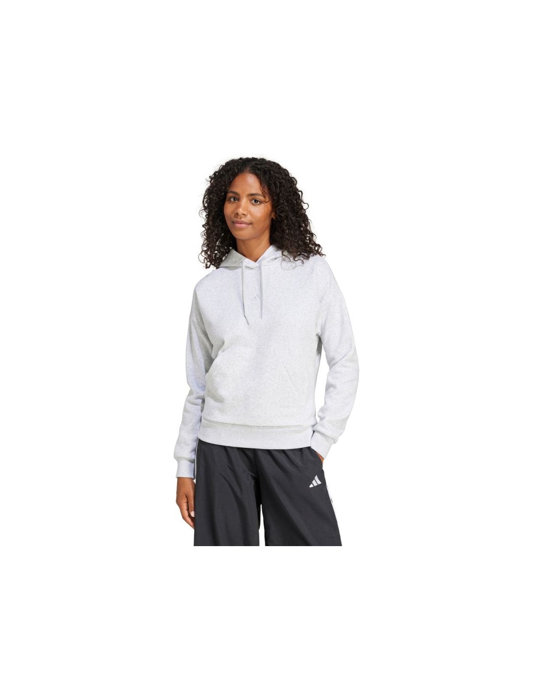 adidas Essentials Small Logo Feel Cozy Women's Sweatshirt Light Gray JN1853