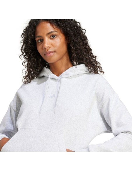 adidas Essentials Small Logo Feel Cozy Women's Sweatshirt Light Gray JN1853