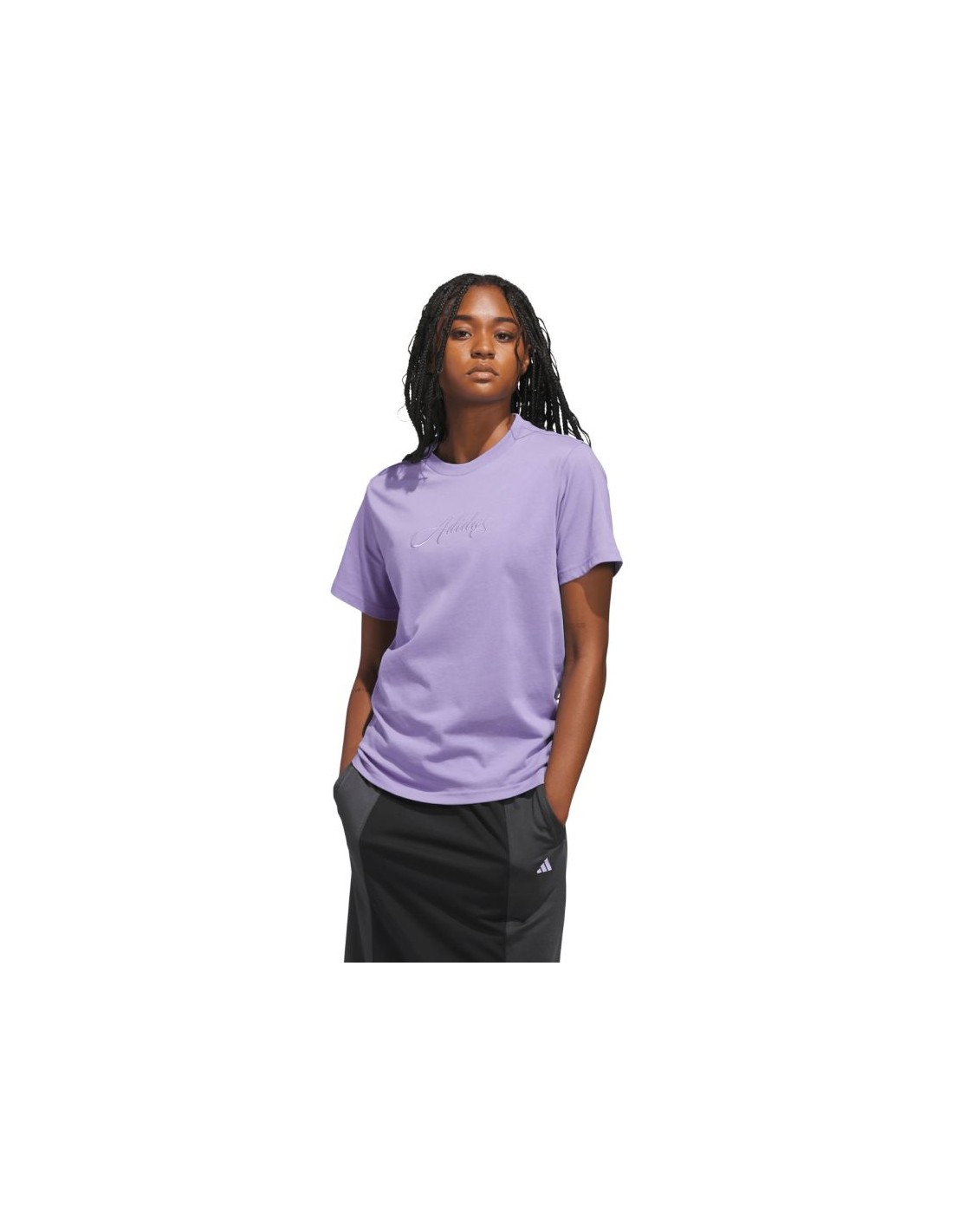 adidas Cursive Women's TShirt Light Purple KB2402