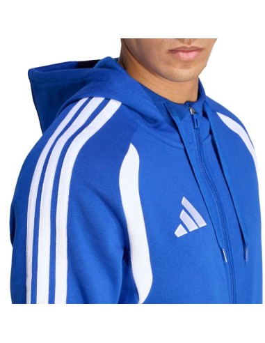 Men's adidas Tiro 26 League Sweat Full Zip Hoodie Blue KF9105