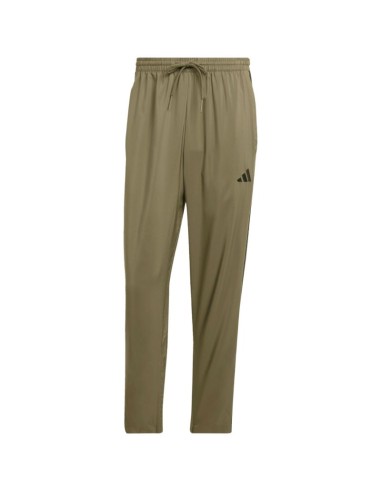 Men's adidas Essentials 3Stripes Stanford Open Hem Pants Olive JE6401